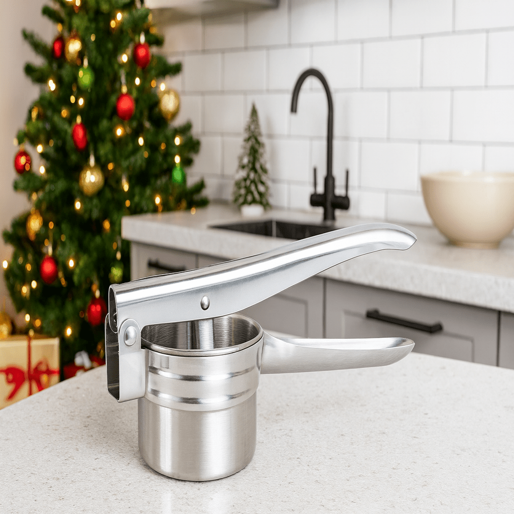 PureeCraft 3in1 ruostumattomasta teräksestä valmistettu perunapuristin kermaisille soseille kotikokeille