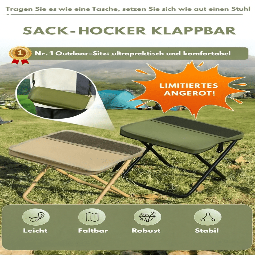 2-i-1 Stolbag: Lett Vanntett Sammenleggbar Stol og Ryggsekk for Eventyr