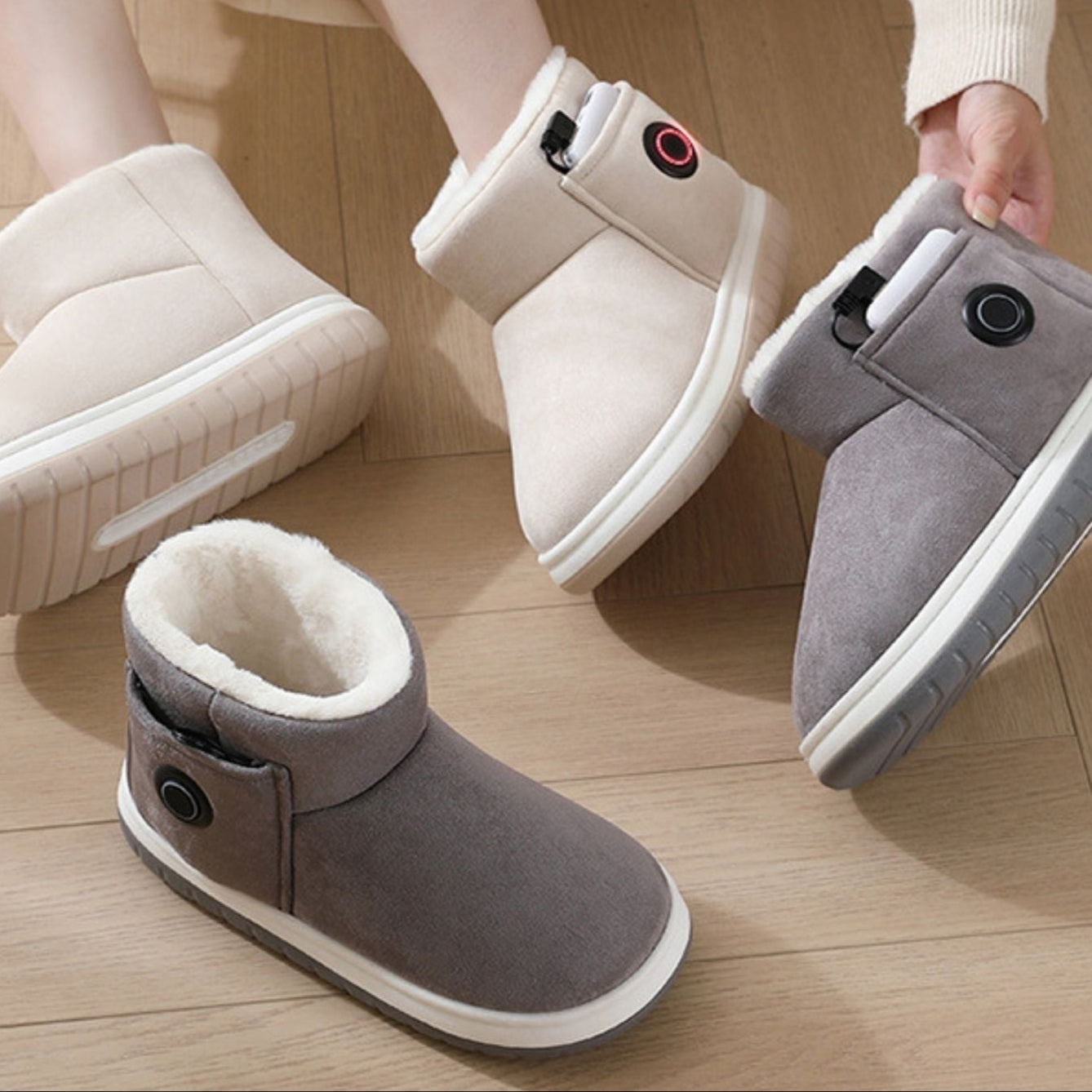 Pantofole Riscaldate Ricaricabili per il Comfort Invernale Indoor