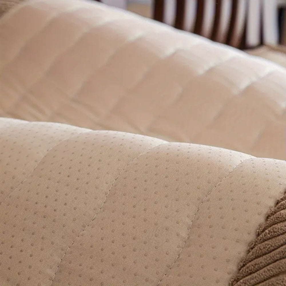 PlushGuard Dense Sofa Cover For Soft Scratch Protection