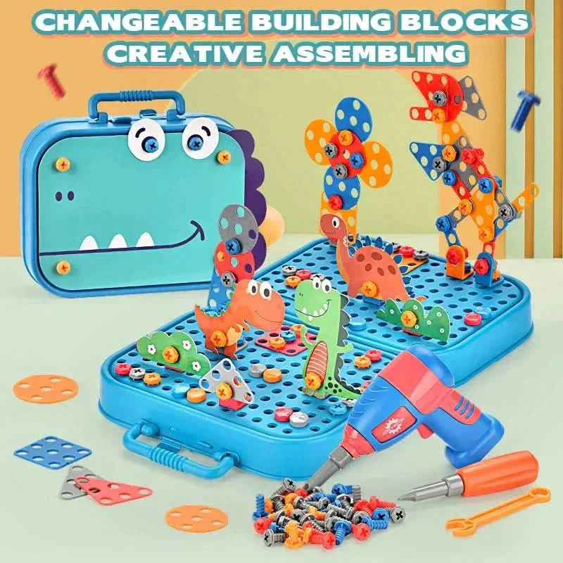 Zestaw Kreatywny BrightBlocks Edukacyjna Zabawka Konstrukcyjna z Narzędziami dla Małych Budowniczych