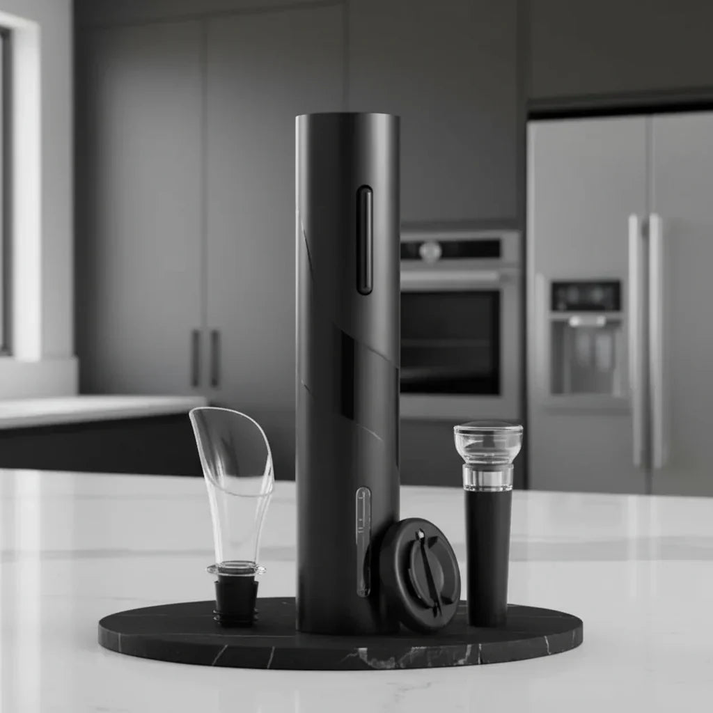VintEdge 4-i-1 uppladdningsbar vinöppnare med intelligent kontroll