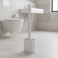 Cepillo de inodoro higiénico PureGuard de silicona con soporte de pared y cabeza flexible