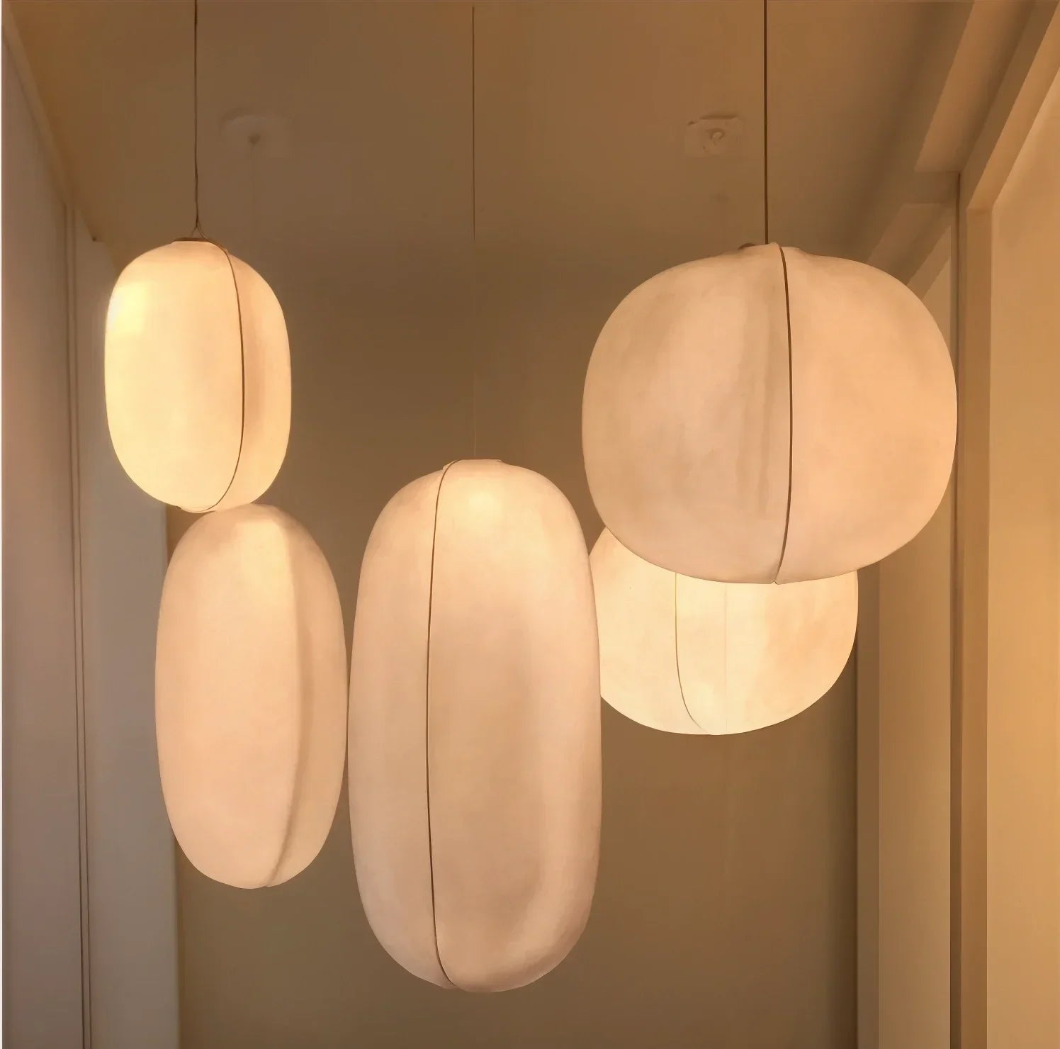 Candeeiro de Teto Orgânico LumaCocoon para Sala de Estar com LED Regulável