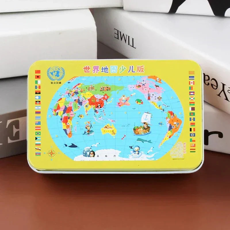 CleverNest Wooden Puzzle For Kids 60-Piece Animal And Vehicle Motifs Builds Logic