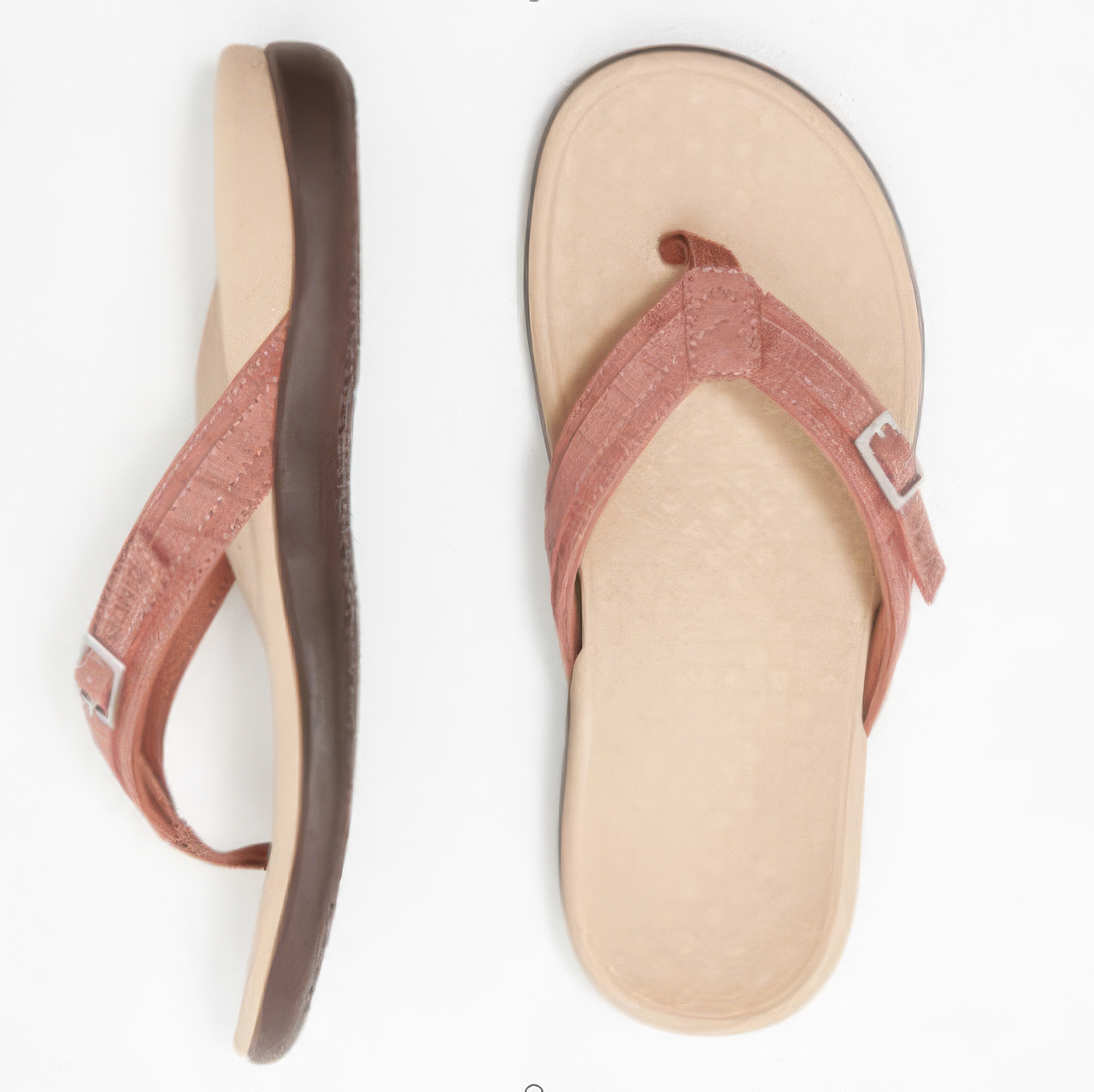 Sandalen mit Fußgewölbeunterstützung und verstellbaren, gepolsterten Zehenstegsandalen für den täglichen Gebrauch