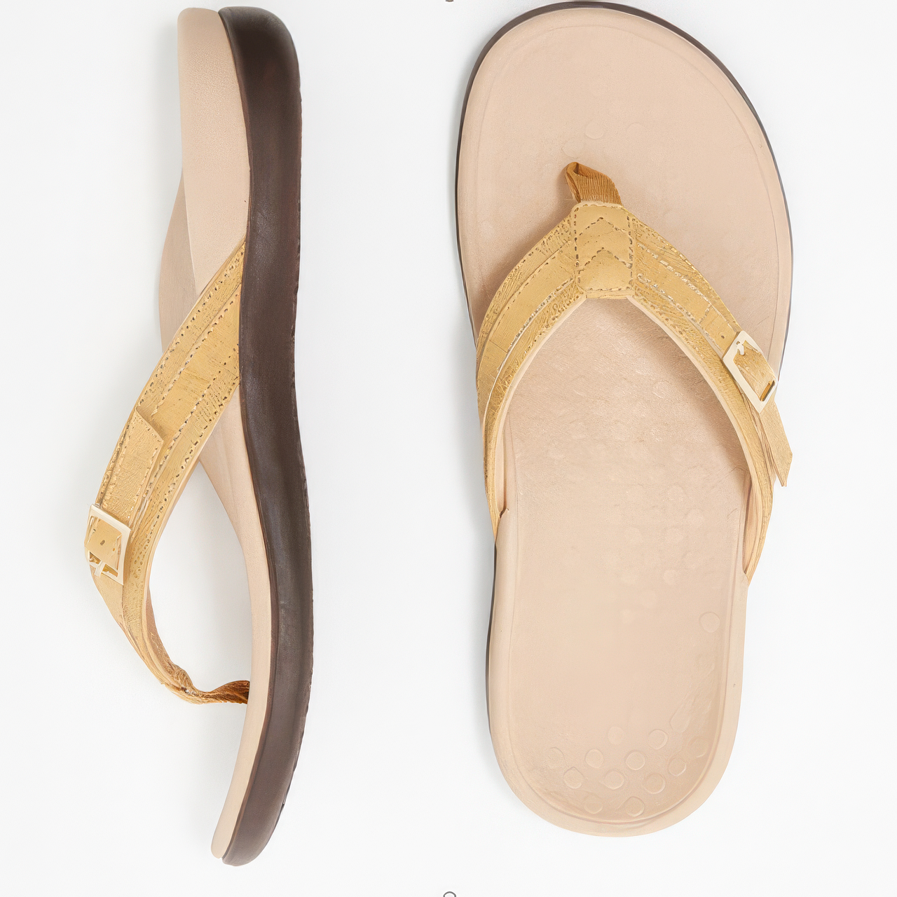 Sandalen mit Fußgewölbeunterstützung und verstellbaren, gepolsterten Zehenstegsandalen für den täglichen Gebrauch
