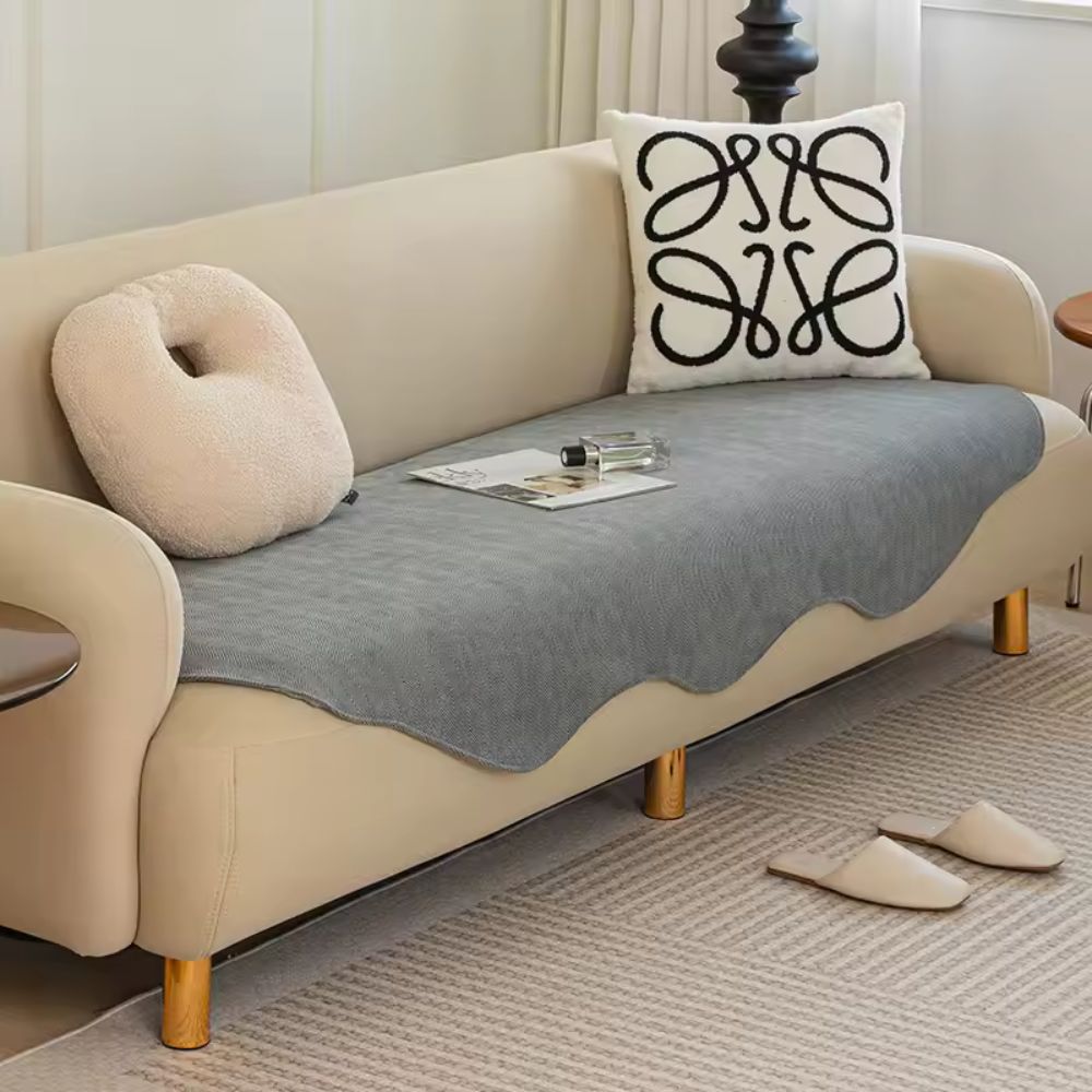VelvetNest Soft Plush Anti-Slip Slipcover For Sofa And Couch Protector