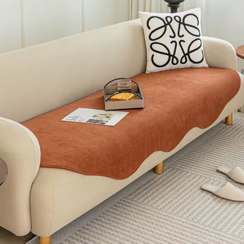 VelvetNest Soft Plush Anti-Slip Slipcover For Sofa And Couch Protector