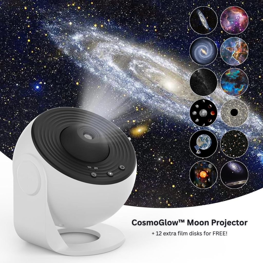 Proyector de galaxia LumaNova LED Moonlight con discos intercambiables