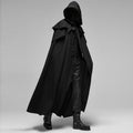 Nightfall Velvet Cape, Unisex Full-Length Gothic Cloak In Cotton-Poly Blend