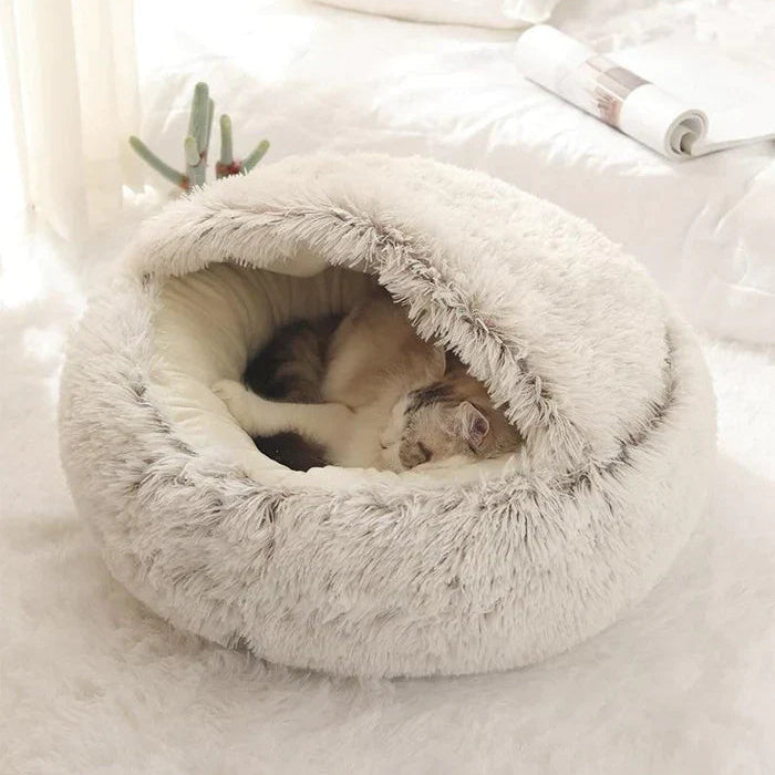 Pawlounge Cozy Cat Shelter Featuring Plush Cushion For Warm Comfort