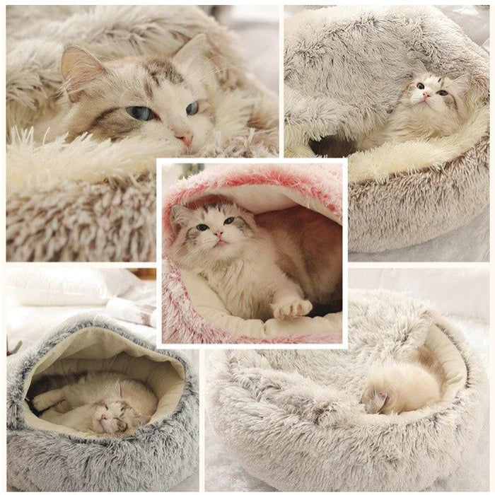 Pawlounge Cozy Cat Shelter Featuring Plush Cushion For Warm Comfort