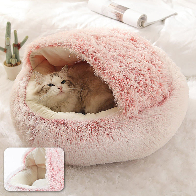 Pawlounge Cozy Cat Shelter Featuring Plush Cushion For Warm Comfort