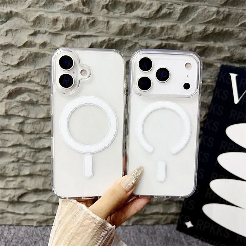Capa Transparente AeroShield MagSafe para iPhone 11 a 17 com Parte Traseira Transparente e MagSafe Sem Costura