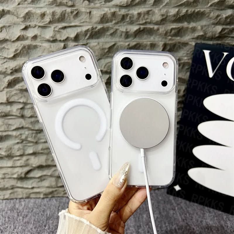 Capa Transparente AeroShield MagSafe para iPhone 11 a 17 com Parte Traseira Transparente e MagSafe Sem Costura
