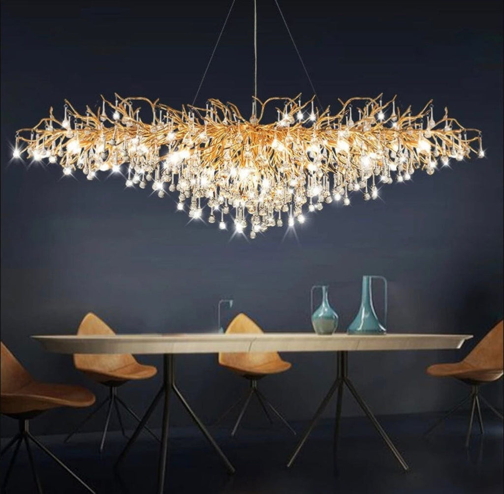 Aurora Crystal Chandelier With Customizable Lighting Elegance