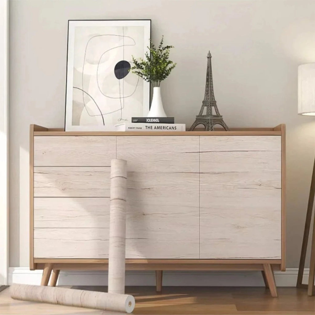 UrbanFlex Zwart Houtlook Zelfklevend Behang voor Moderne Interieurs