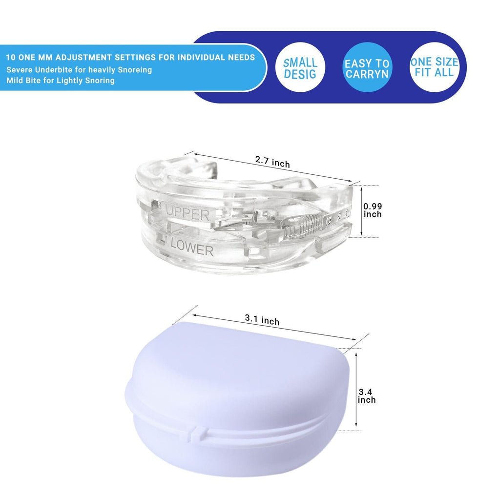 Protector Antironquidos de Silicona RestEase con Estuche de Viaje para Dormir Toda la Noche