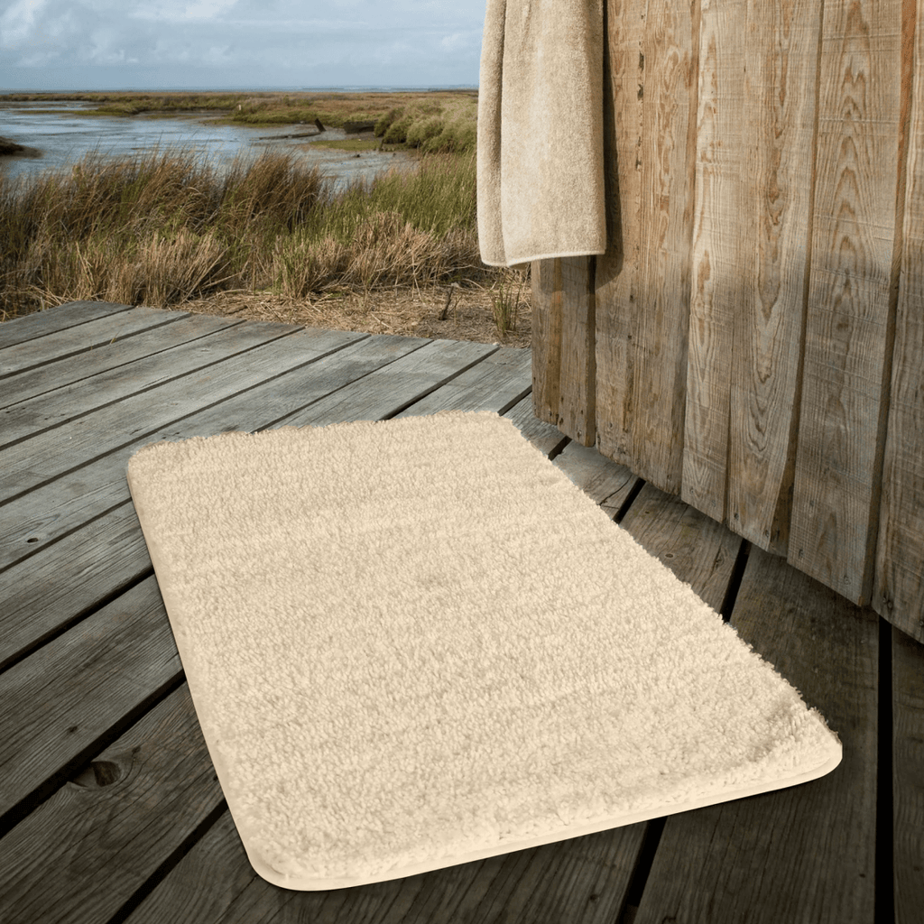 Alfombra de Baño UltraSuave de Microfibra NovaShore, Secado Rápido y Antideslizante para Baños Modernos