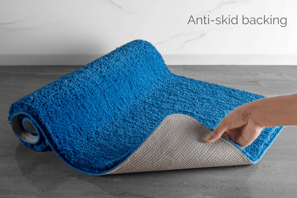 Alfombra de Baño UltraSuave de Microfibra NovaShore, Secado Rápido y Antideslizante para Baños Modernos