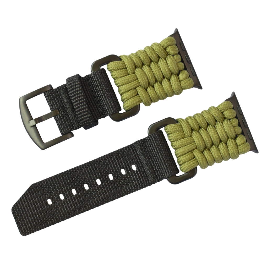 Bracelet tissé en nylon TrailGuard Outdoor Deluxe pour Apple Watch