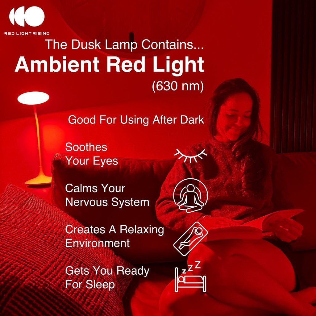 Velvet Dusk Cozy Red Glow Night Lamp For Home Bedroom And Desk