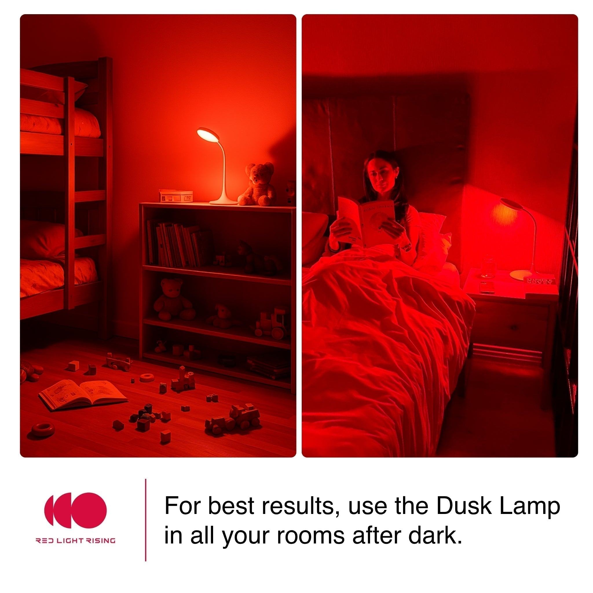 Velvet Dusk Cozy Red Glow Night Lamp For Home Bedroom And Desk