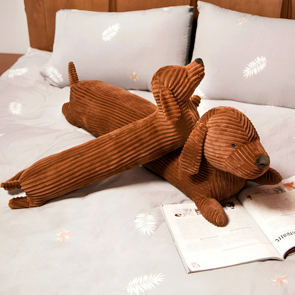 Plushdox ergonomický polštář pro jezevčíka na podporu krku a zad