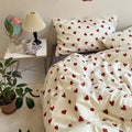 Amora Cozy Soft Heart Motif Bedding Set For Romantic Bedroom
