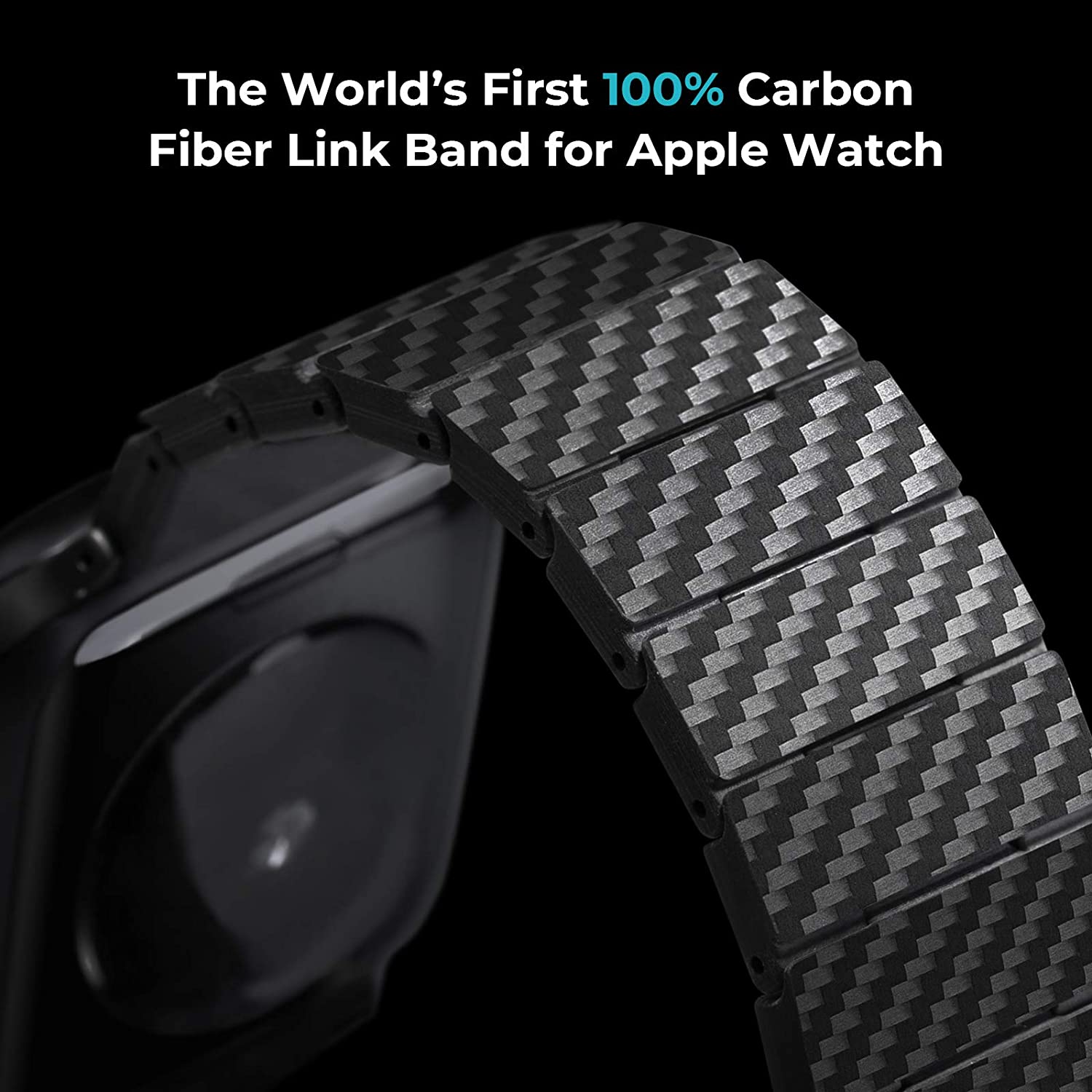 Curea din fibră de carbon AeroWeave cu acoperire din aramid pentru Apple Watch