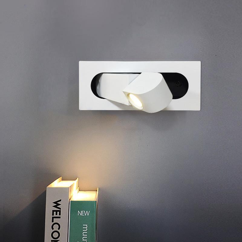 Lampada da parete LED da comodino LumaNova Arc con retroilluminazione ambientale