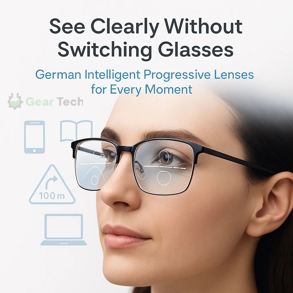 German-Designed Progressive Eyeglasses for Everyday Clarity
