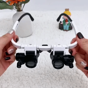 LED Magnification Eyewear With Eight, Fifteen, And Twenty-Three Times Magnification
