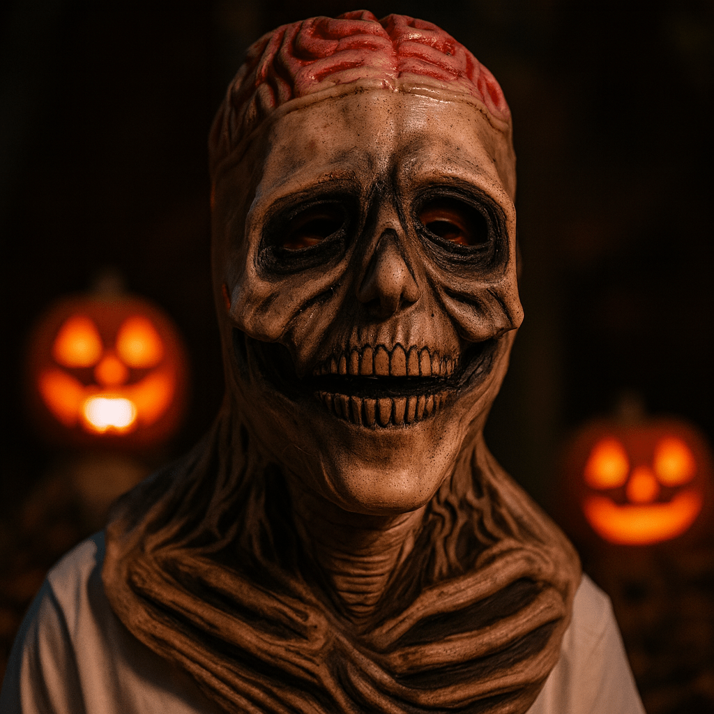 Skeletrix Realistic Skull Mask With Hat for Scary Events