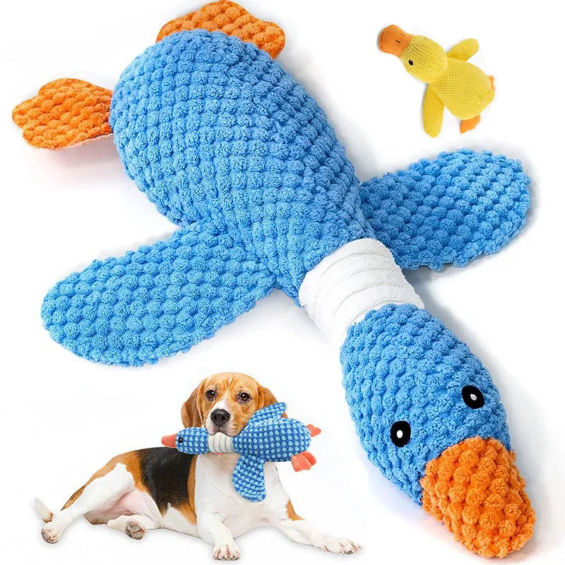 Quacktuff Goose Kestävä Pehmolelu Särisevällä Äänellä Aktiivisille Lemmikeille