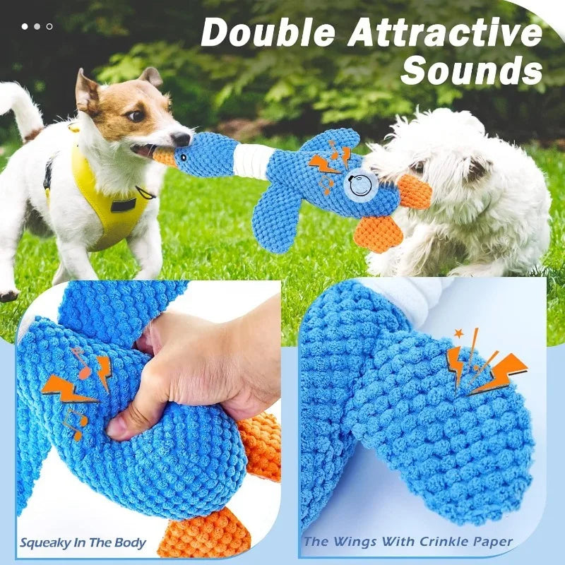 Quacktuff Goose Kestävä Pehmolelu Särisevällä Äänellä Aktiivisille Lemmikeille