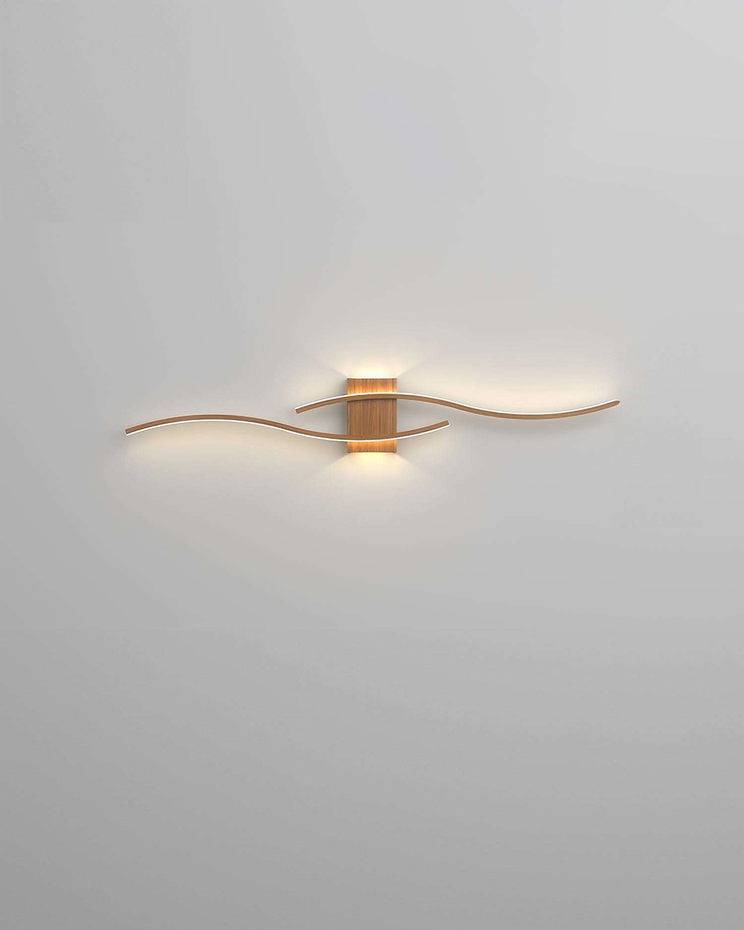 LumaVale LED-vegglampe med trestrukturfinish, minimalistisk, for oppholdsrom