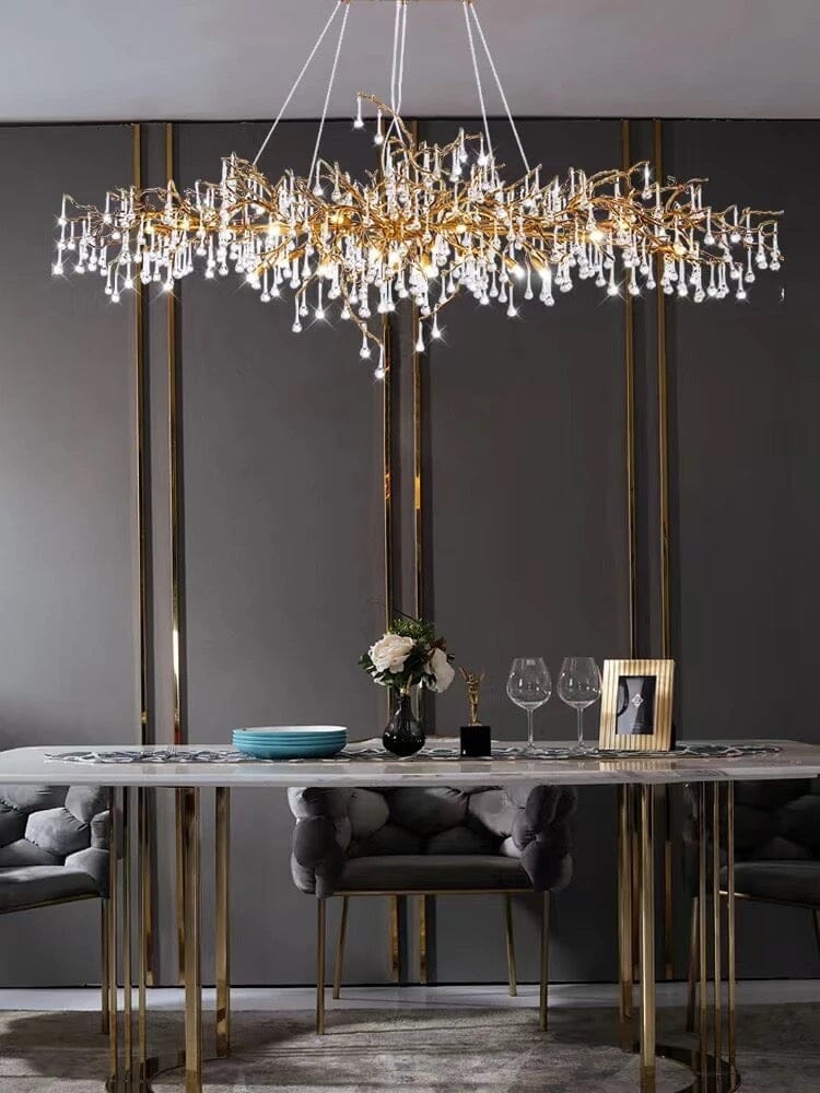 Aurora Crystal Chandelier With Customizable Lighting Elegance