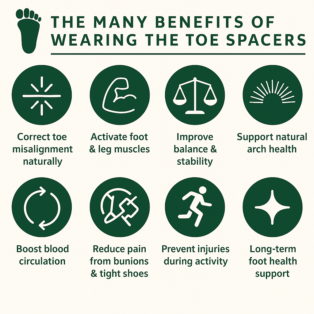 NovaStride Align Silicone Toe Spacers For Healthy Foot Alignment
