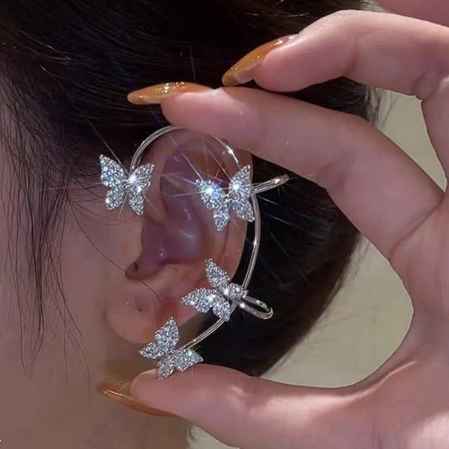 AuroraClip Adjustable Ear Clips For Stylish Women Secure No Piercing