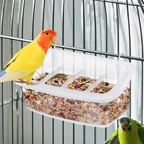 Comedero para loros de 360 grados con ala transparente, higiénico y ecológico | Atiets