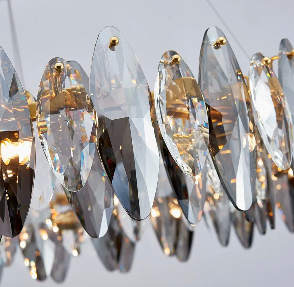 Lampadario a Foglia di Cristallo Nordico Aurelia dalla Collezione Lumen