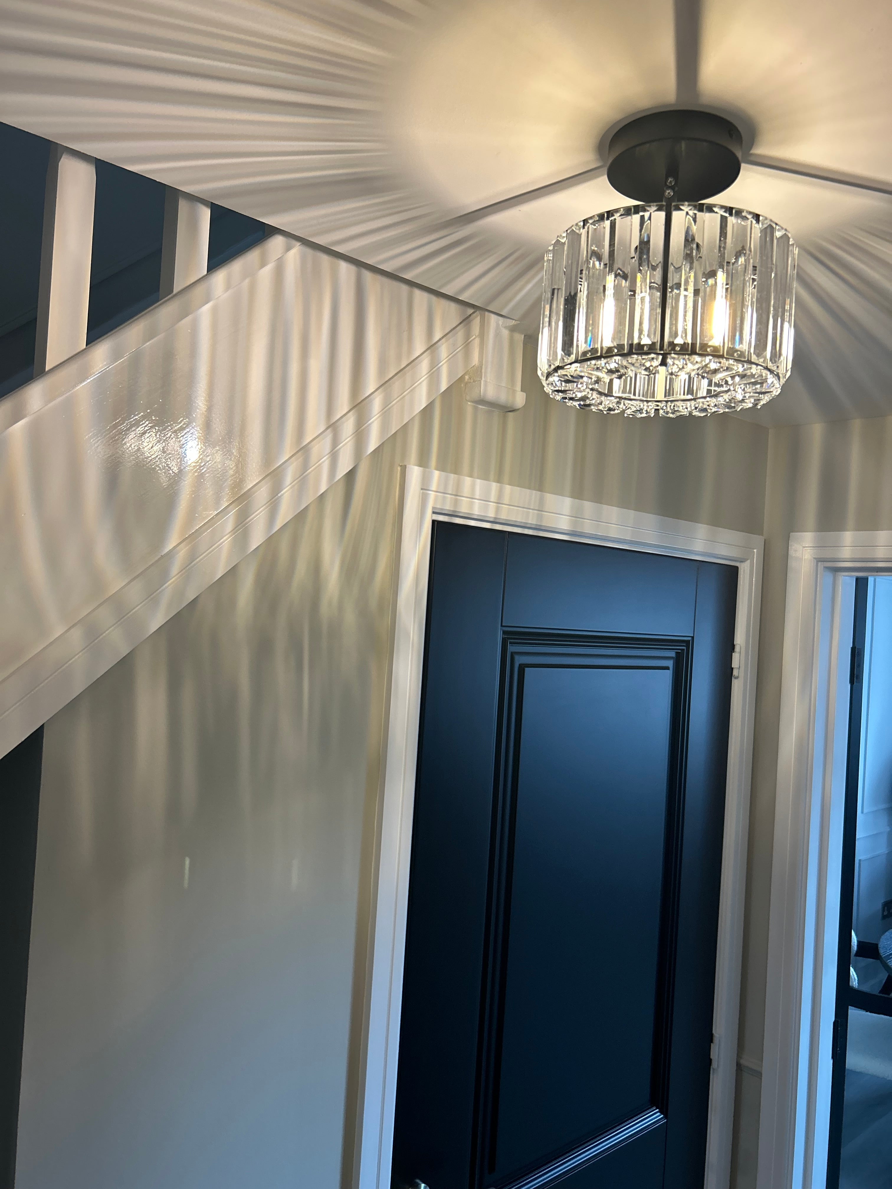 Lumină de tavan Lumina Cristal cu strălucire prismă în două niveluri