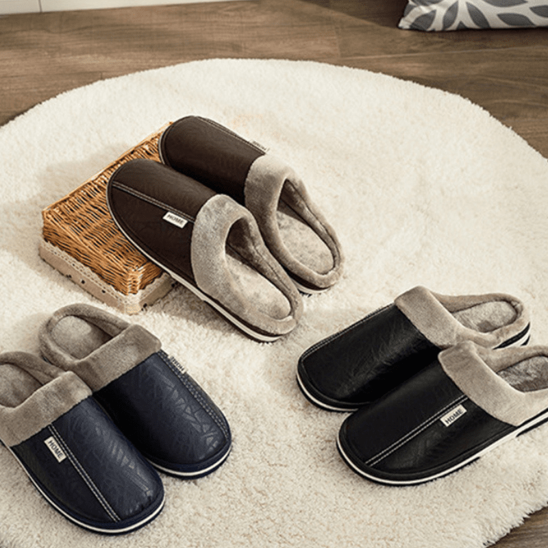 HearthNest Cozy Warm miesten tohvelit pehmeällä mukavuudella kotiin