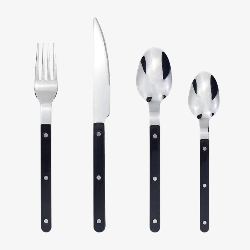 24-piece stainless steel cutlery set with engraving