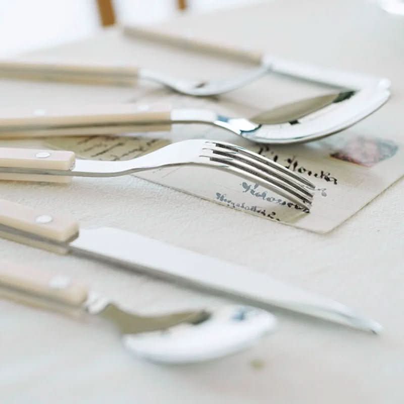 24-piece stainless steel cutlery set with engraving