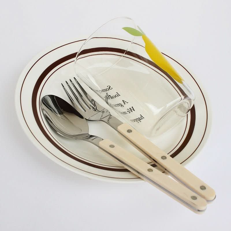 24-piece stainless steel cutlery set with engraving