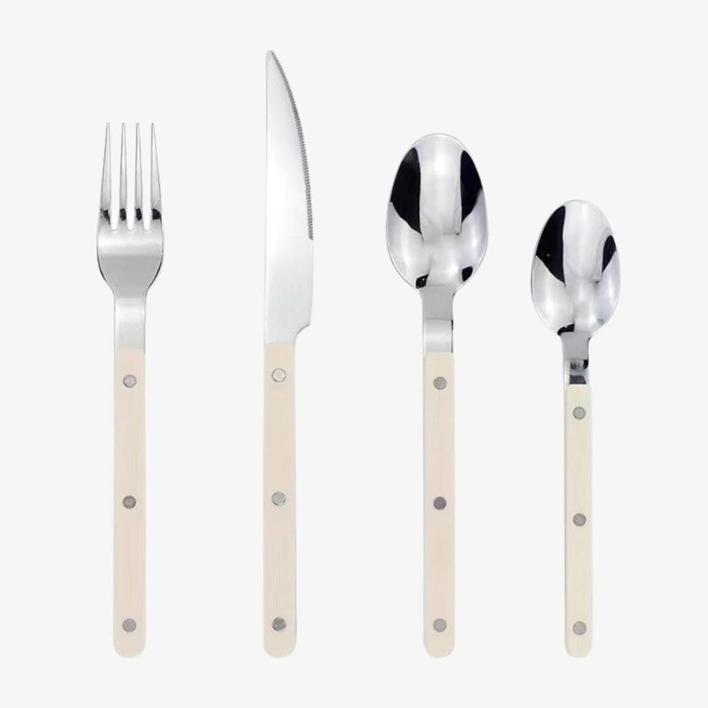 24-piece stainless steel cutlery set with engraving