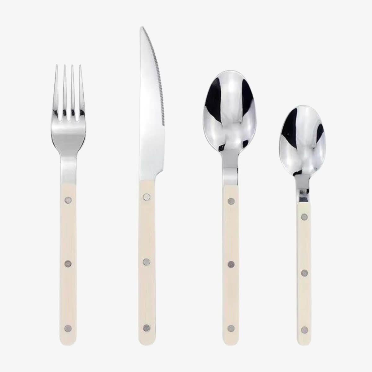 24-piece stainless steel cutlery set with engraving